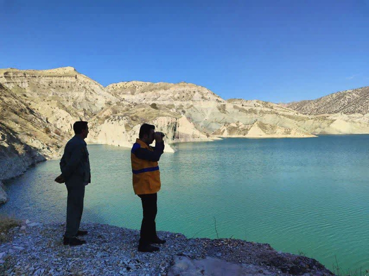 گشت مشترک دامپزشکی و محیط زیست شهرستان چوار از آبگیرهای سد گلال